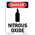 Signmission Safety Sign, OSHA Danger, 10" Height, Aluminum, Portrait Nitrous Oxide, Portrait OS-DS-A-710-V-1937